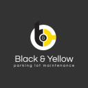 Black & Yellow Parking Lot Maintenance logo
