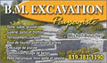 B M Excavation logo