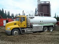 rig juice transport ,water hauling, vac truck logo