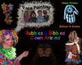 Bubbles & Bibbles Clown Around logo