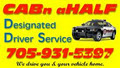 Cabn aHalf Designated Driver Service logo