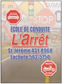 Ecole De Conduite L'Arrêt logo