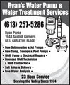 Ryans Water Pump & Water Treatment Services logo
