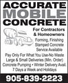 Accurate Mobile Concrete logo